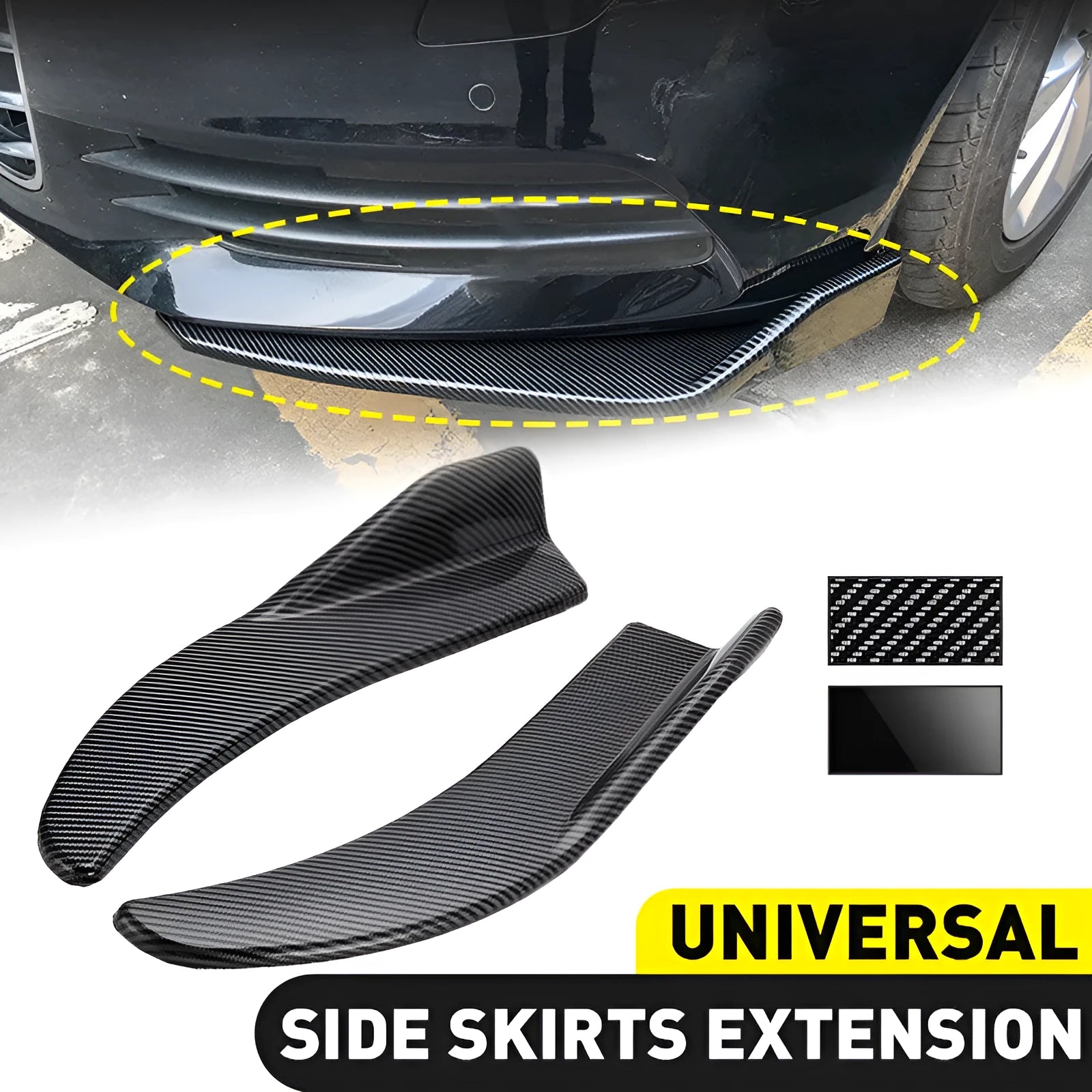 Car deflector light carbon fibre add-on for General Motors vehicles front and rear