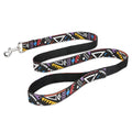 Black Christmas pet traction rope with plaid stripe pattern hand strap measuring 120cm