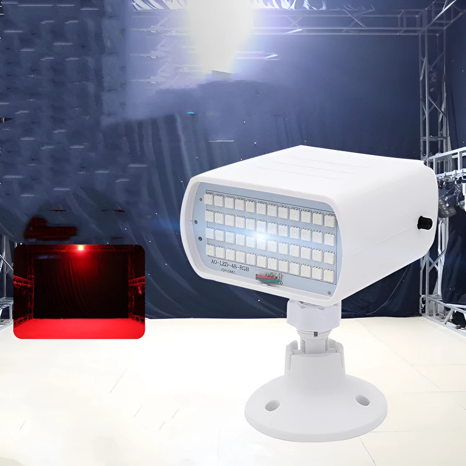Sound control 48 LED stage strobe light unit with compact design for venue lighting