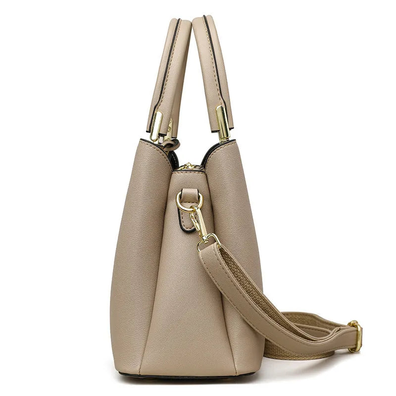 Women's multi-layer shoulder messenger bag in PU leather available in eight different colours