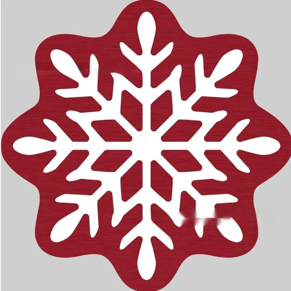 Christmas-themed round polyester carpet with festive printed design, shown in two size options.