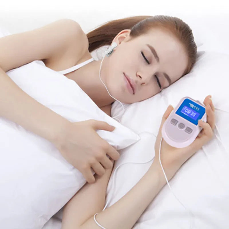 White low frequency pulse therapy instrument for insomnia treatment with USB connection