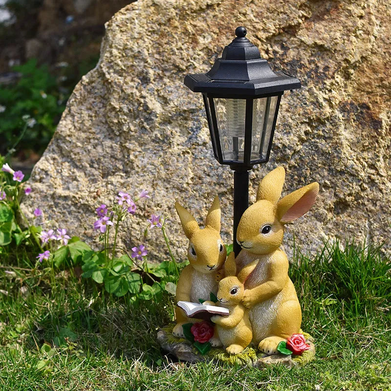 Solar hexagonal garden lamp with American country style design options