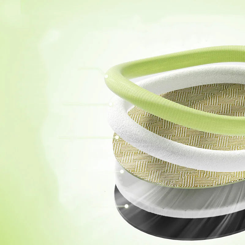 Green pet cooling mat with a raised fruit-shaped backrest for dogs and cats.