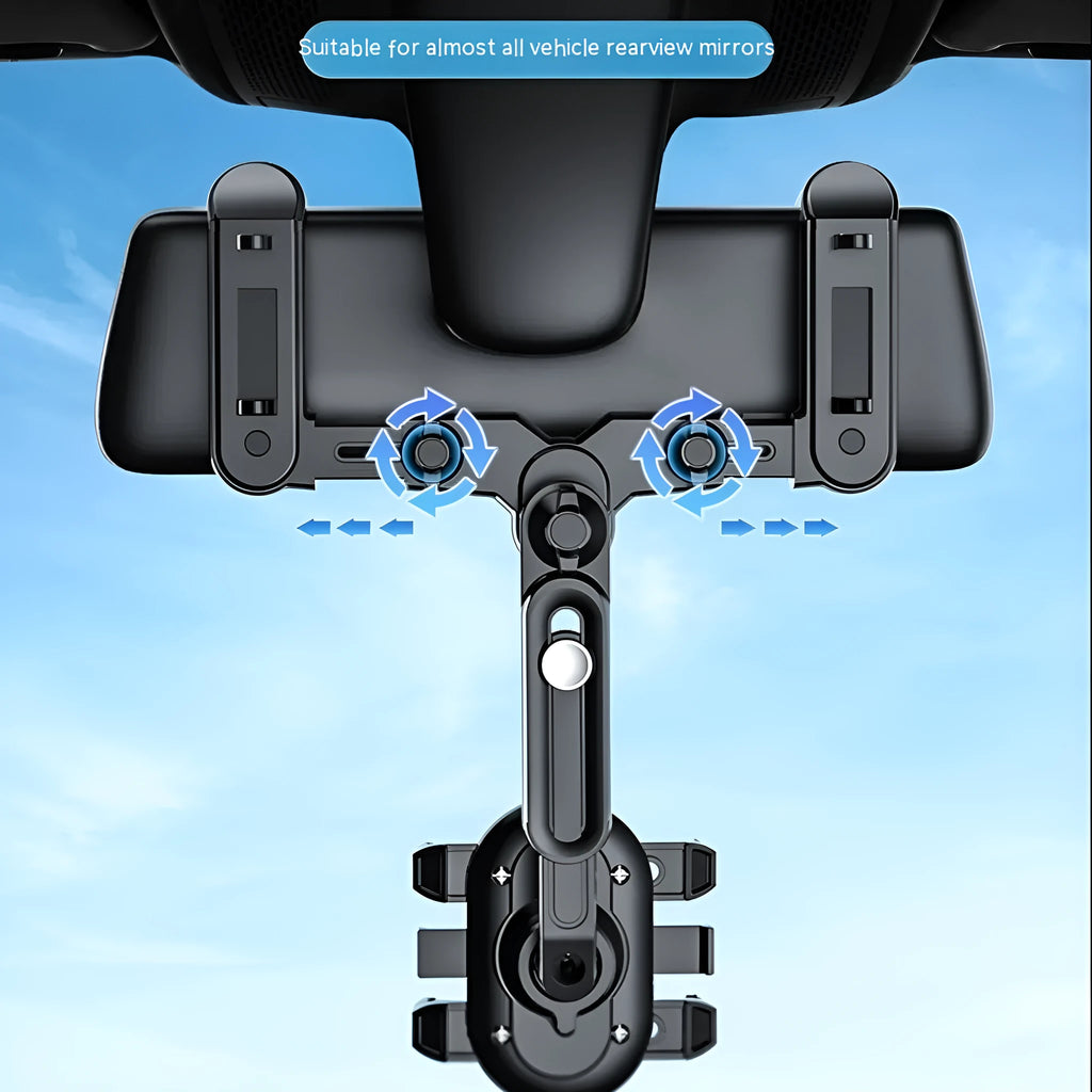 Black ABS automobile rear view mirror bracket for 7th generation upgraded folding rod mirrors