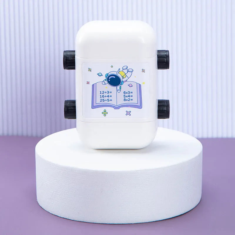 Plastic children's maths seal in cuboid shape for arithmetic practice with colour-coded variants