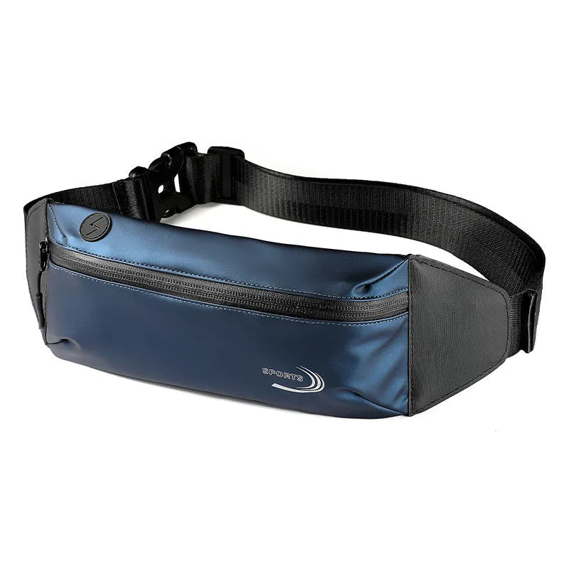 Men's waterproof waist bag in Oxford polyester with 45cm storage compartment