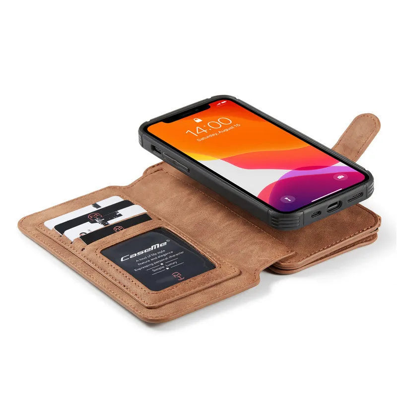 Mobile phone split flip case in imitation leather compatible with iPhone models
