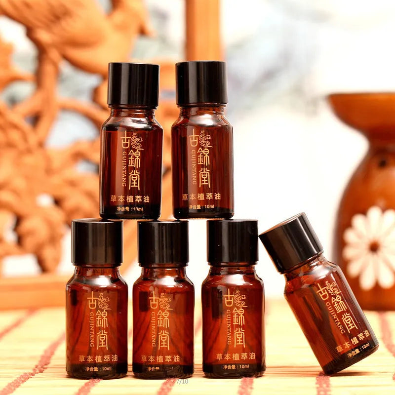 Hot compress medicine mud set with plant extract herbal oil bottles and ginger moxibustion film