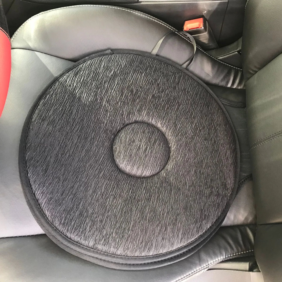360 degree rotation cushion mat in grey colour, 40x40x3cm, non-slip swivel seat pad for chair car office home