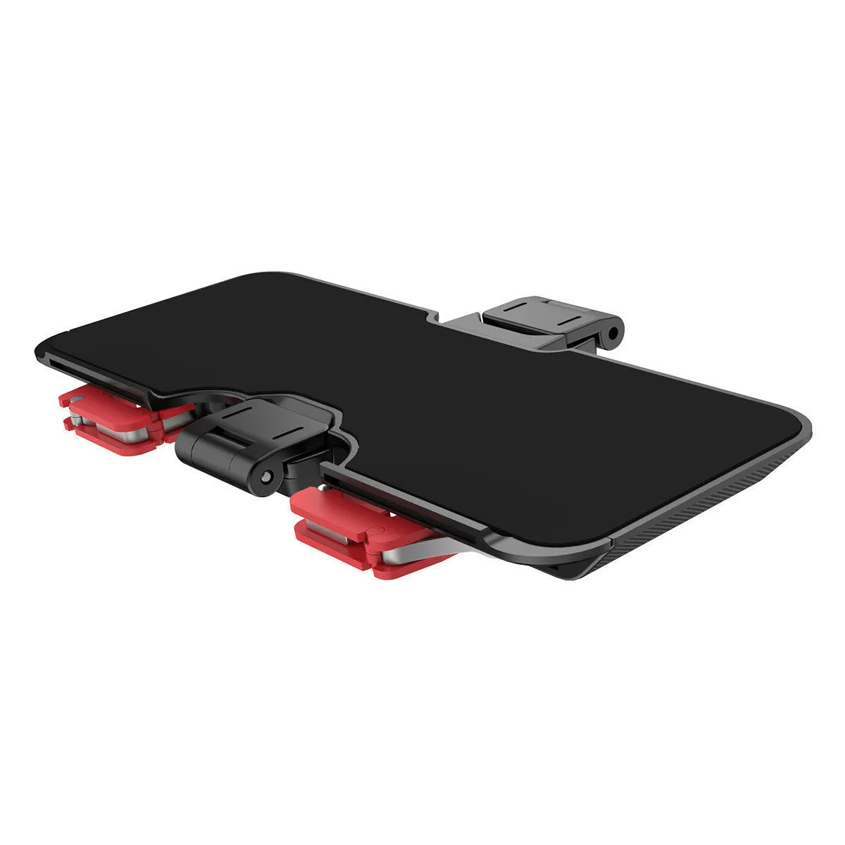 Black mobile phone gaming bracket with telescopic trigger controller for shooting games