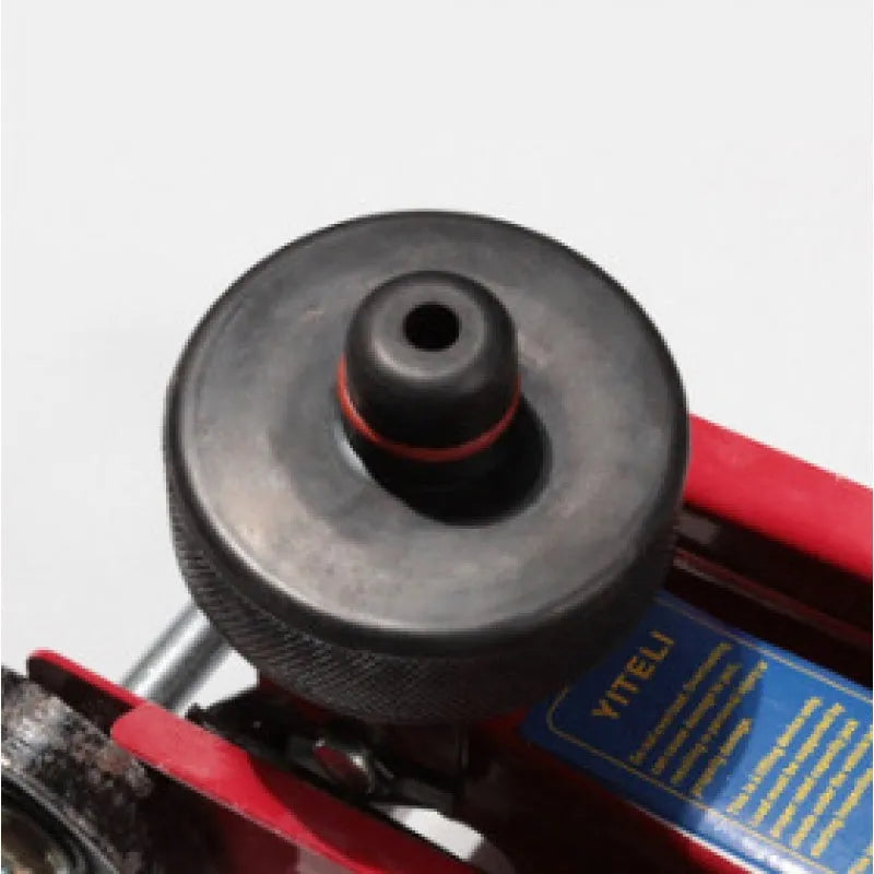 Tesla Model 3 jack rubber pad in space aluminium and PVC with rubber ring pattern for chassis protection