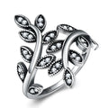 Black vintage tree of life ring stainless steel Celtic knot band unisex