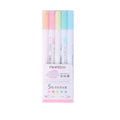 Double head gel highlighter pen set in five eye protection colours with plug-in design