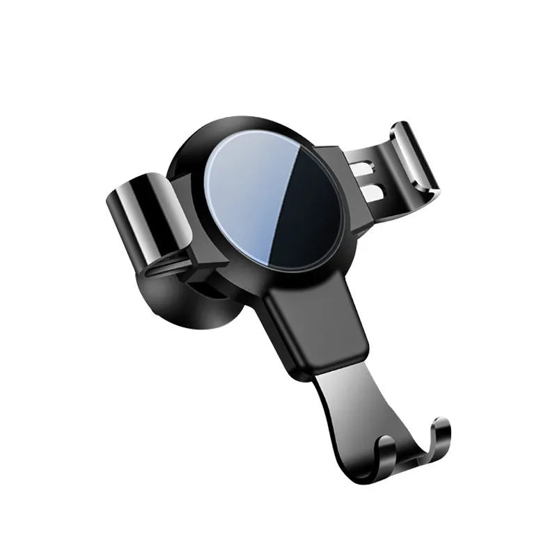 Black S4 gravity mirror ABS car air conditioning vent mobile phone bracket holding a smartphone.