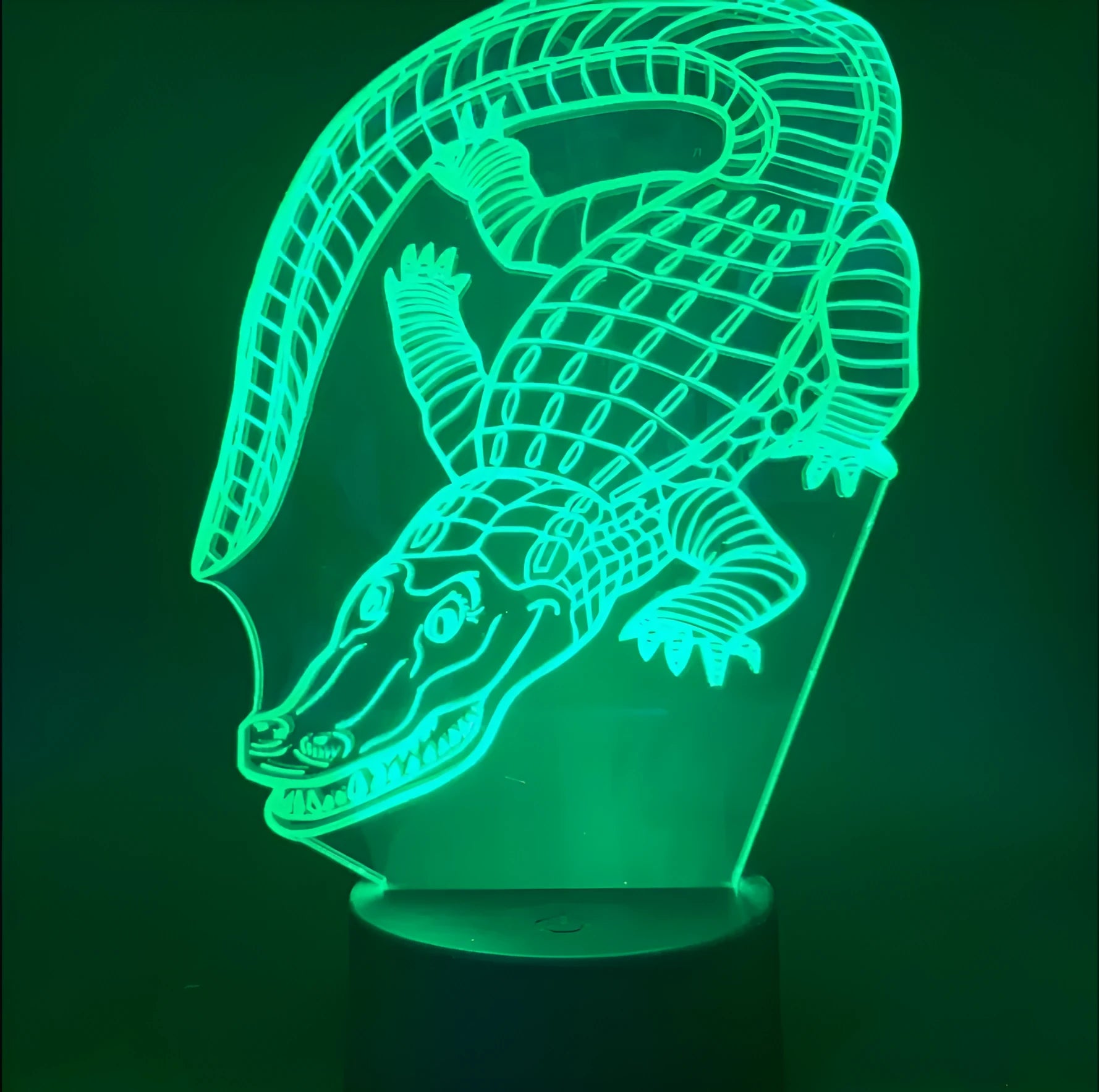Home 3D creative LED colour changing night light with remote control and acrylic shade in black touch finish