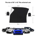 Black rubber Oxford car cover for vehicle protection with zipper bag packing