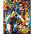 40x50cm DIY digital painting canvas with three brushes and hooks for manual decompression activity