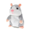 15cm light brown plush hamster toy with interactive talking function