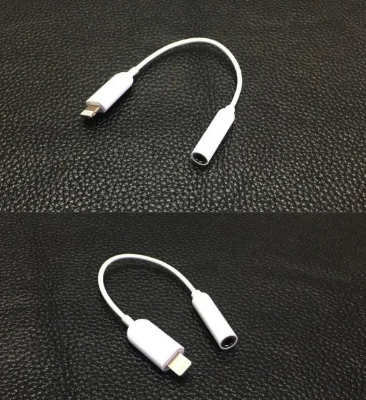 White Lightning to 3.5mm audio adapter cable for iPhone with 8PIN connector
