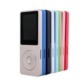 Compact black MP4 player with 1.8 inch colour screen showing media playback interface