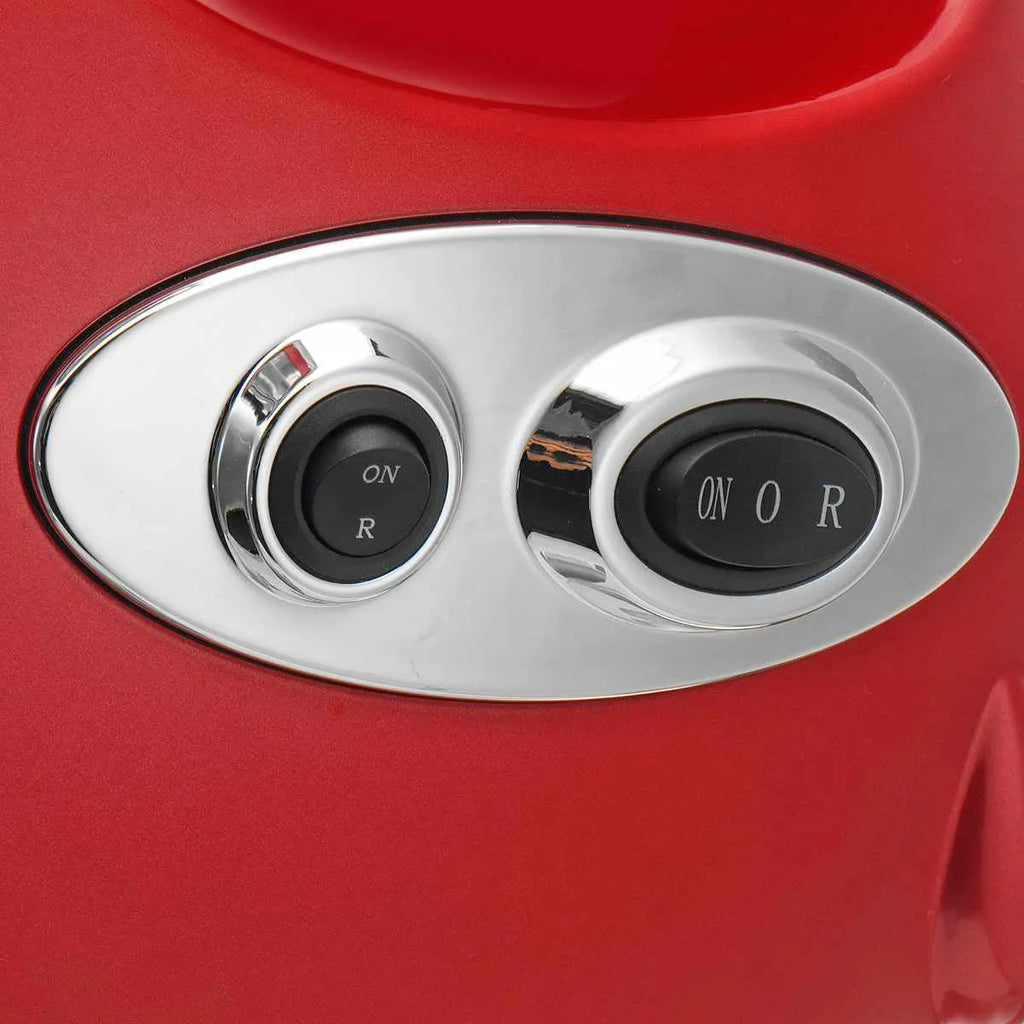 Electric multifunctional meat grinder in red with food grade aluminium alloy body and 800W motor