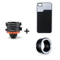 Rugged black mobile phone case with built-in lens cover for Samsung NOTE10 and iPhone 8 Plus, PC aluminium TPU construction