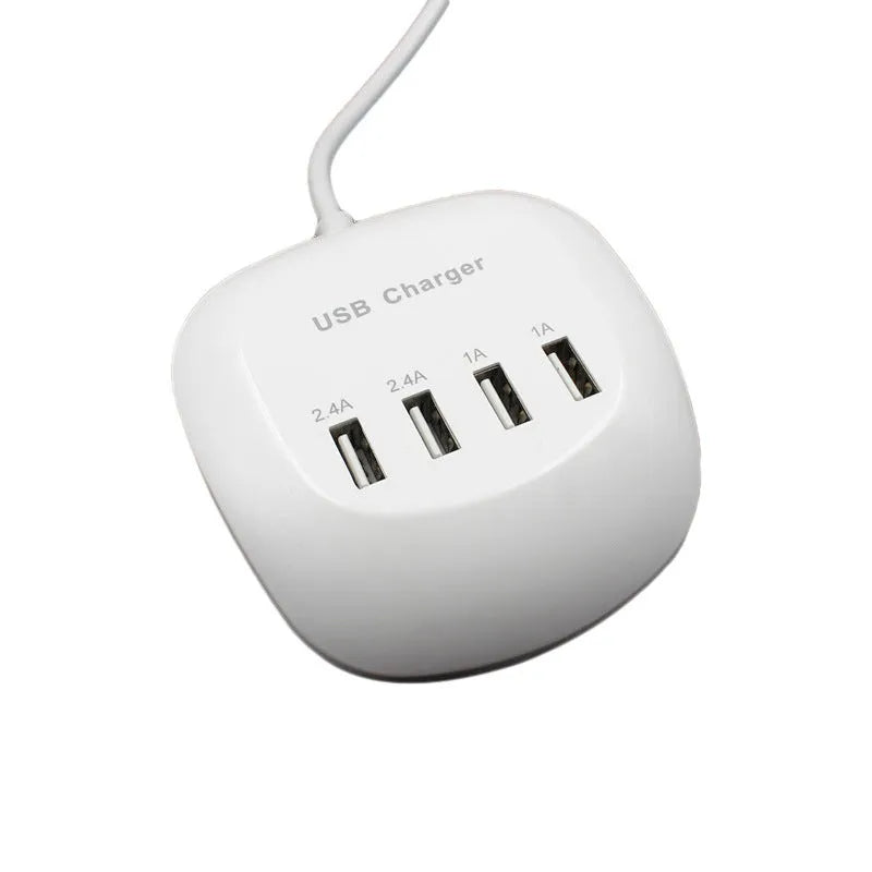 USB wall charger with EU and US plug options for smartphone and tablet charging