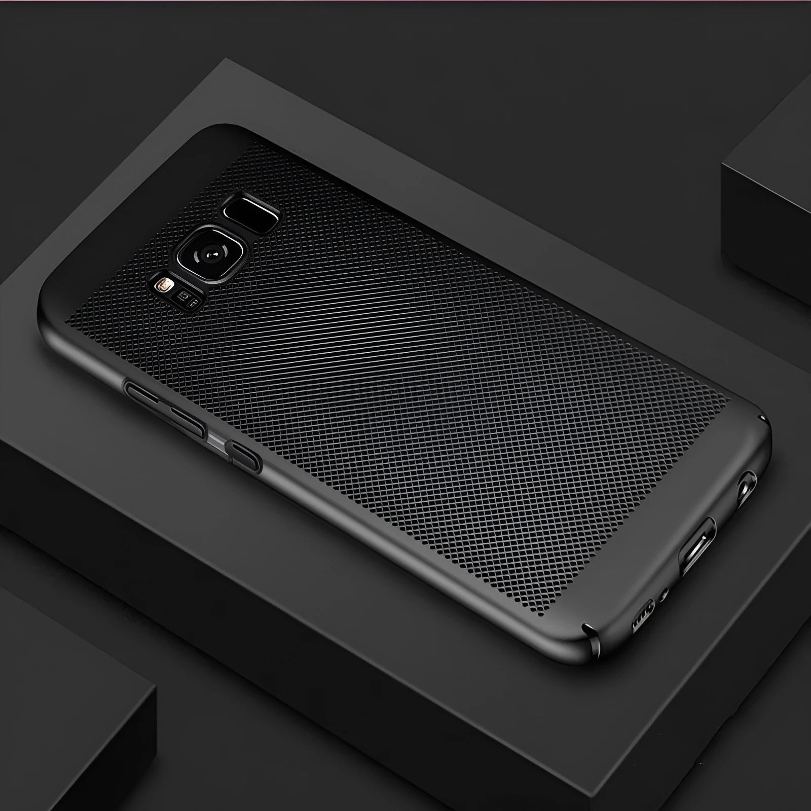 Clear resin phone case for Samsung S8 Plus with slim hard shell back