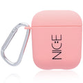 Black and pink polycarbonate AirPods case covers with decorative flower and smiley face back designs.