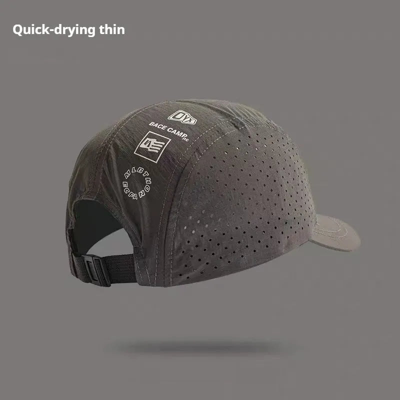 Men's breathable mesh baseball cap in dome style with adjustable back