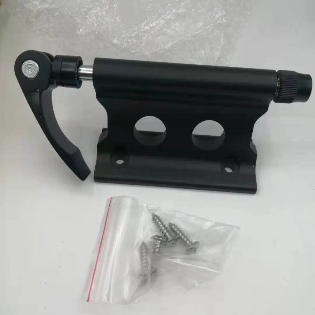Silver metal bicycle front fork quick release fixing clamp for SUV modification and storage