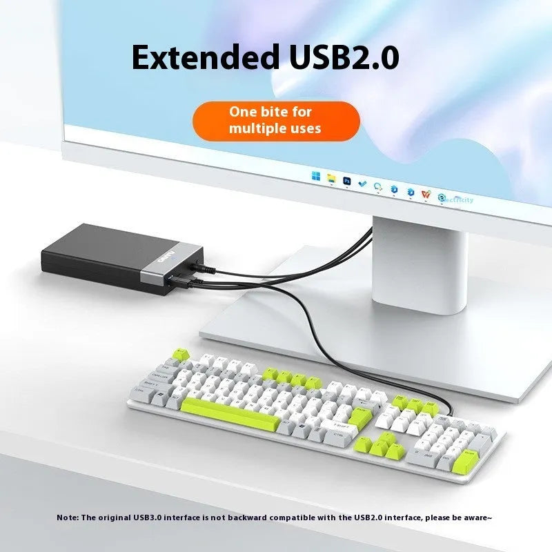 3.5 inch USB SATA hard disk enclosure with sliding cover design for desktop drives