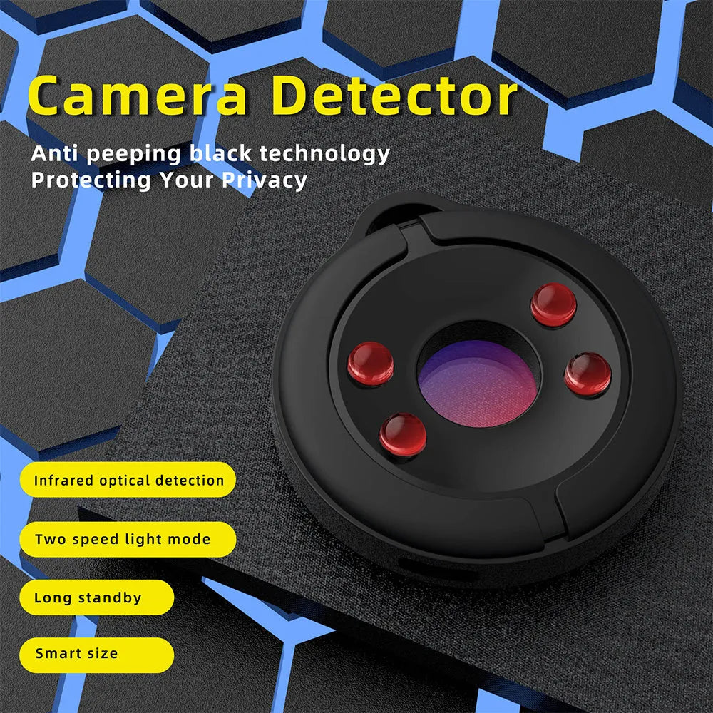 Compact S600 coloured infrared camera detector for finding hidden surveillance devices.