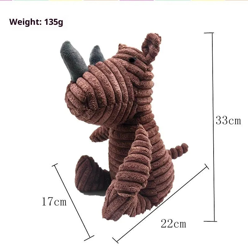 Soft plush pet toy animal doll in design of small yellow duck with plaid pattern