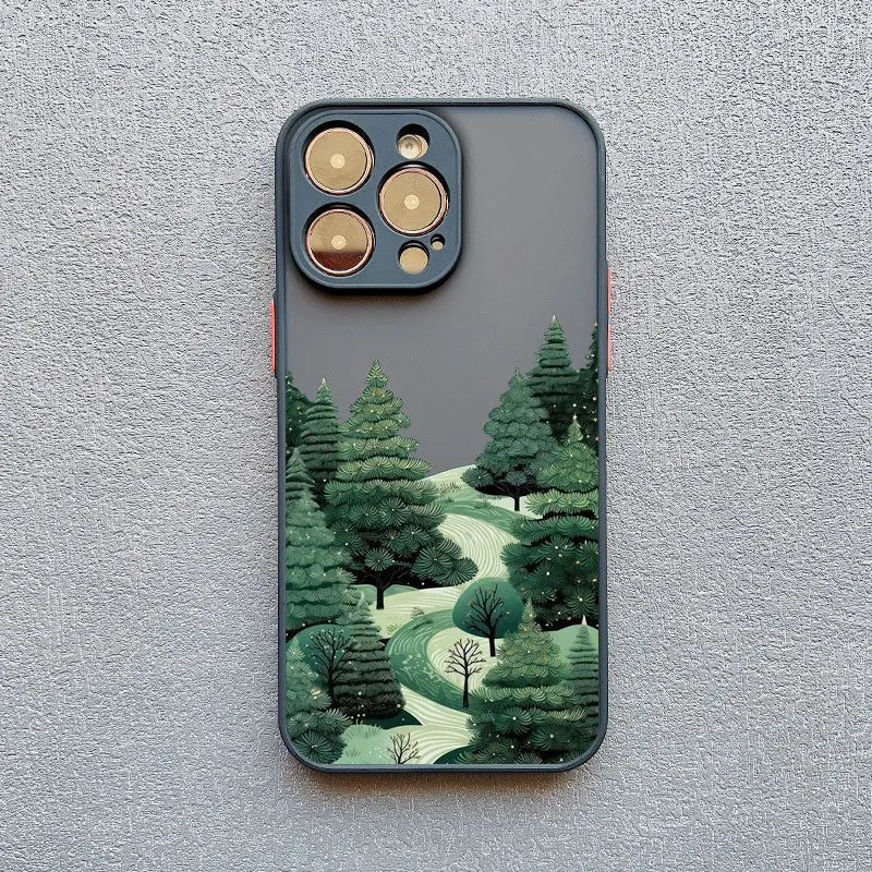 Forest Snow Advanced Green hard PC phone case for Apple iPhone with sprayed matte finish