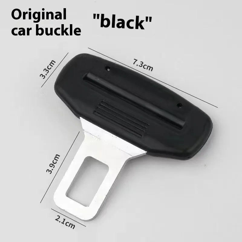 Plastic car seat belt buckle extender straight plate design with seat belt fastener