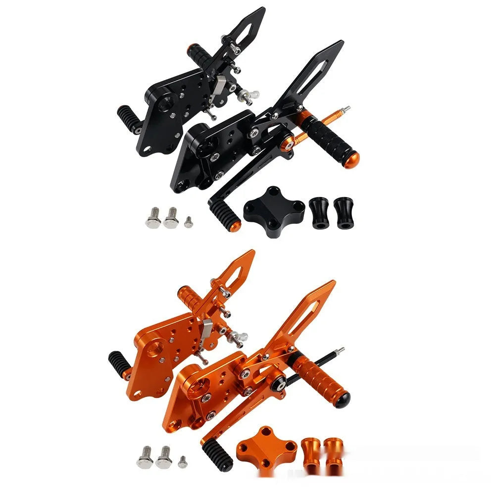 KTM Duke rear shift pedal support assembly bracket in black or orange for 125 200 250 390 models