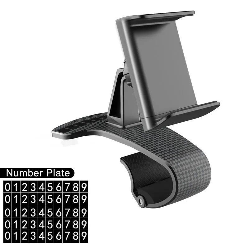 Plastic snap-on car phone holder for dashboard with YBJ wide head colour option