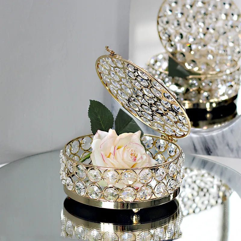 French gold iron jewellery storage box with European style design
