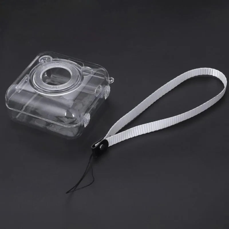 Crystal protective case for Eric Bear A6 thermal printer, PC material, simple colour design, placed on printer