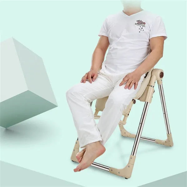 Blue anti-fall baby chair for toddler made from eco-friendly waterproof plastic