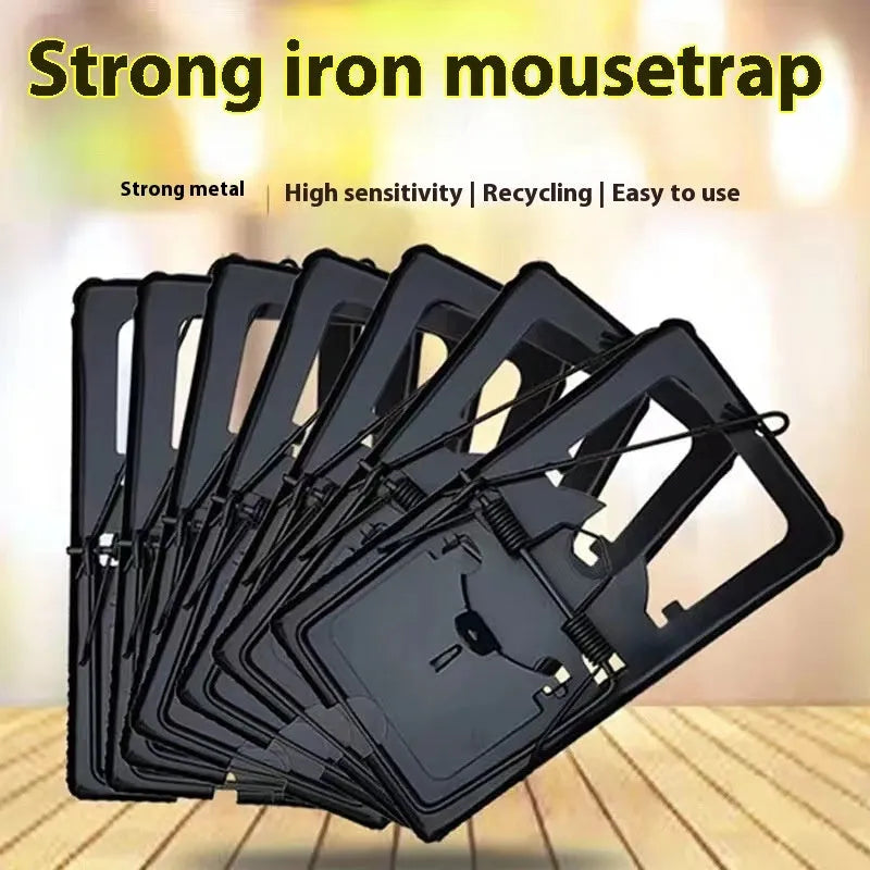 Automatic mouse cage trap in metal or plastic, shown in small, medium and large sizes for indoor use.