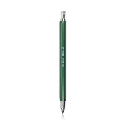 4.0mm mechanical drawing pencil with colour leads in yellow, orange, orange red, blue, green, and rose red