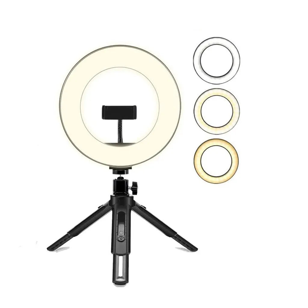 10-inch two-section telescopic ring macro flash with 5000K daylight for universal mobile phone macro photography