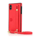 Leather phone case with card holder slots and wrist strap for iPhone models