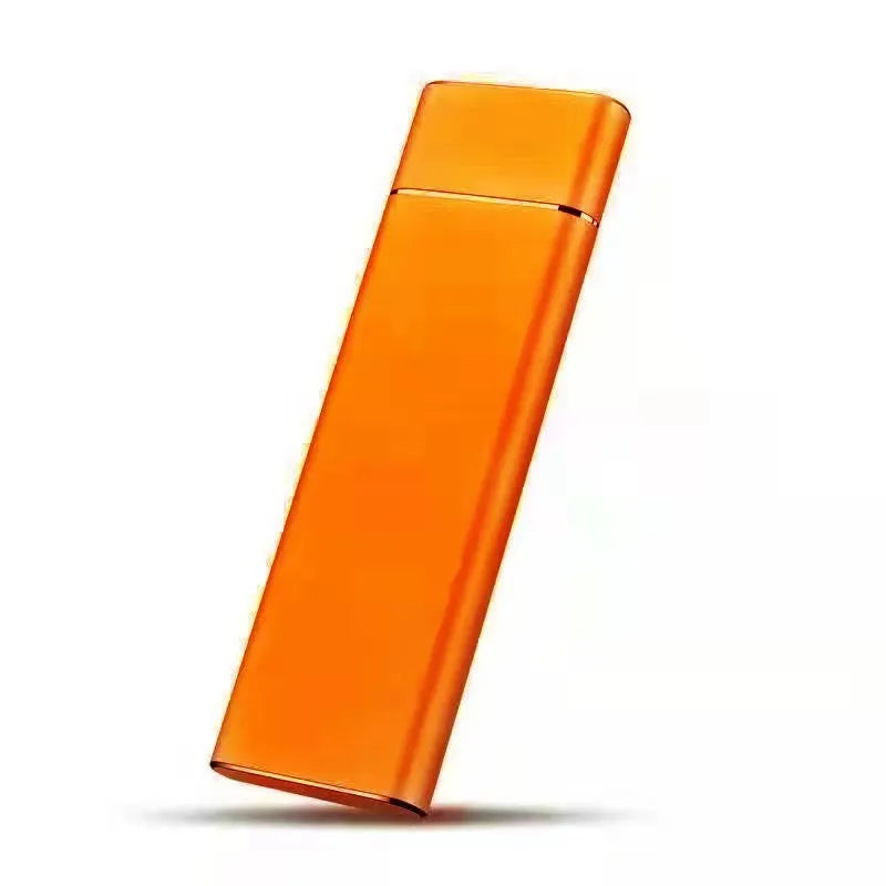 6TB mobile hard disk with metal shell in black, blue, orange, red, or silver colour options showing ultra-thin design