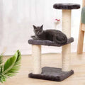 Cat climbing frame with plush material 41cm high dark gray