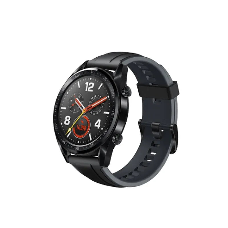 Three transparent tempered glass screen protector films for Ticwatch2 smartwatch on a white background.