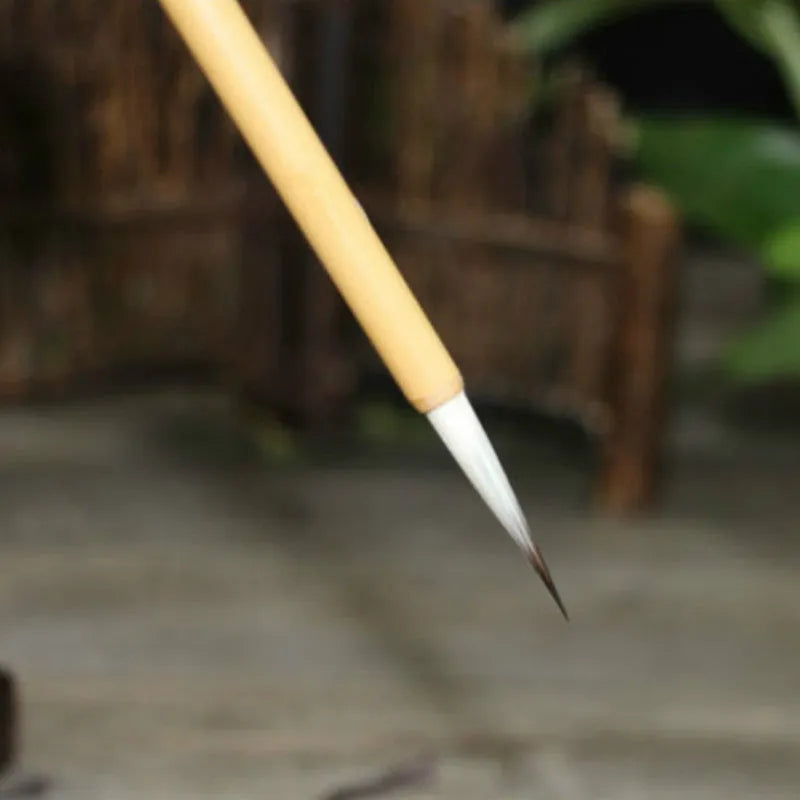 Joint brush Chinese calligraphy writing brush set with gold bodies and mixed hair brush heads